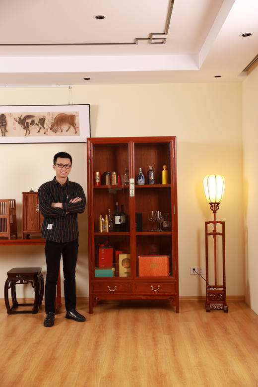 红桥红  家具严选  缅甸花梨（大果紫檀）【196明式玻璃展示柜】 商品图6