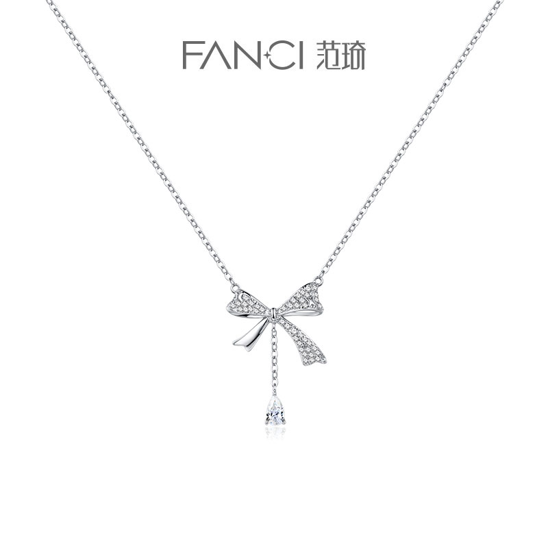 【明星同款】【灵动蝴蝶结项链】Fanci范琦银饰轻奢礼物