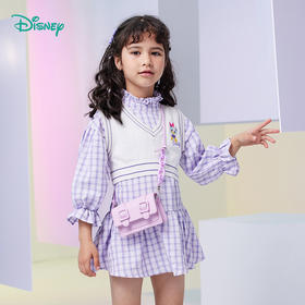 【商场同款】迪士尼童装女童套装连衣裙针织马甲春秋洋气黛西小清新潮搭两件套221DQ0109
