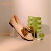 Safiya/索菲娅 莫奈的花园2023春季新款少女蝴蝶结软底羊皮单鞋 SF31112116 商品缩略图11