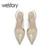 westory春夏优雅尖头细跟单鞋女浅口空鞋55811 商品缩略图4
