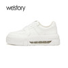 westory2023年春季新款真皮增高厚底低帮小白鞋百搭透气板鞋55691 商品缩略图1