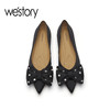 westory2023春季新款一脚蹬细猫跟优雅浅口尖头单鞋女55651 商品缩略图2