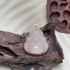 18K和田玉吊坠-藕粉三叶草佛公 商品缩略图0