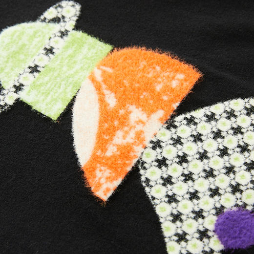 谜底套头针织衫女23春季新款复古可爱图案圆领合身毛衫231MZ0307 商品图3