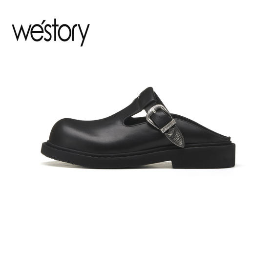 westory春夏穆勒鞋厚底半拖乐福女鞋55441 商品图3