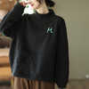 L26564冬季新款加厚保暖套头绒衫女士休闲宽松上衣 商品缩略图2