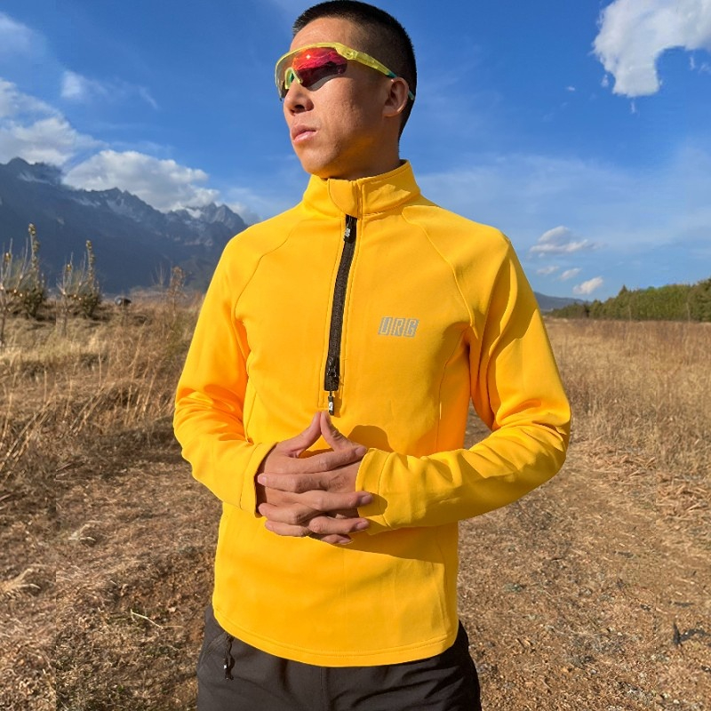 URG半拉链抓绒衣3/4 Zip Fleece秋季男女户外运动马拉松比赛跑步健身装备上衣 可定制