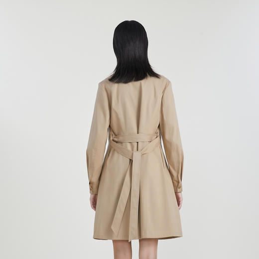 谜底23春季新款简约通勤净色收腰显瘦中长款连衣裙长袖231ML0155 商品图2