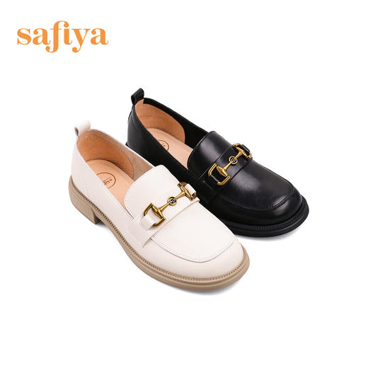 Safiya/索菲娅 英伦学院风2023春季新款软底一脚蹬复古JK小皮鞋 SF31112048/SF33112048 商品图8