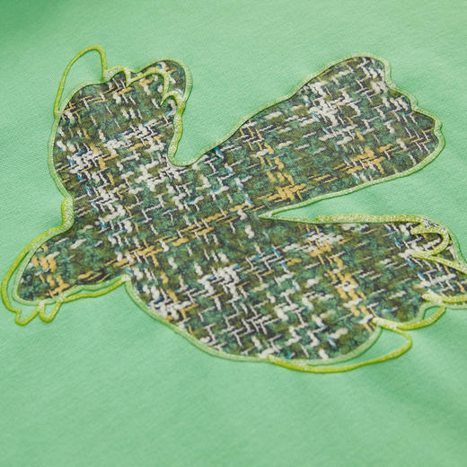 谜底中长款卫衣女23春季新款时尚百搭连帽宽松套头绣花231MV0127 商品图3