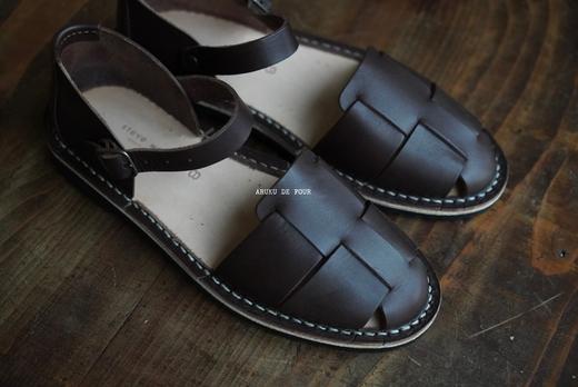 STEVE MONO 植物鞣制手工皮鞋 2色手工编织鞋(深棕37码6折) 商品图4