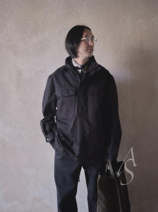 MHL 男士黑色/白色棉质套头夹克 商品图0