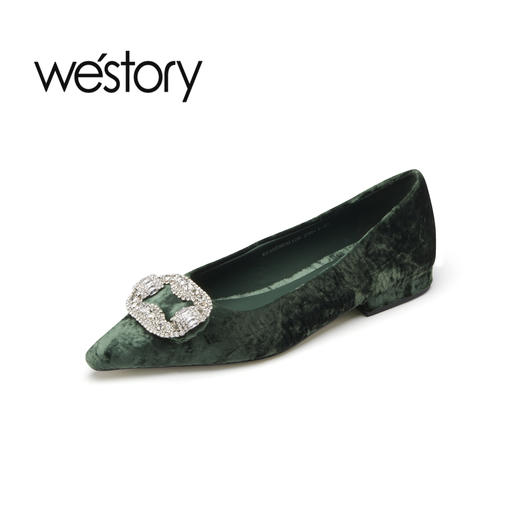 westory2023年春季新款尖头浅口法式百搭平底单鞋女55391 商品图3