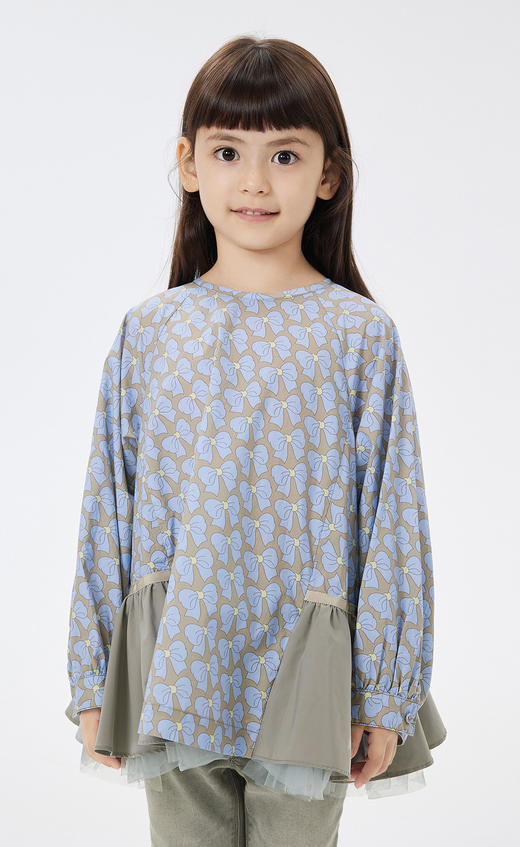 JNBY  23年春款  细沙拼接设计长袖衬衣  1N1212830 商品图6