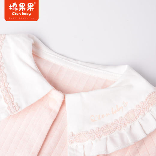棉果果商场同款春季新品女童甜美柔软亲肤大翻领66-80码对开连体衣哈衣M122722223058 商品图2