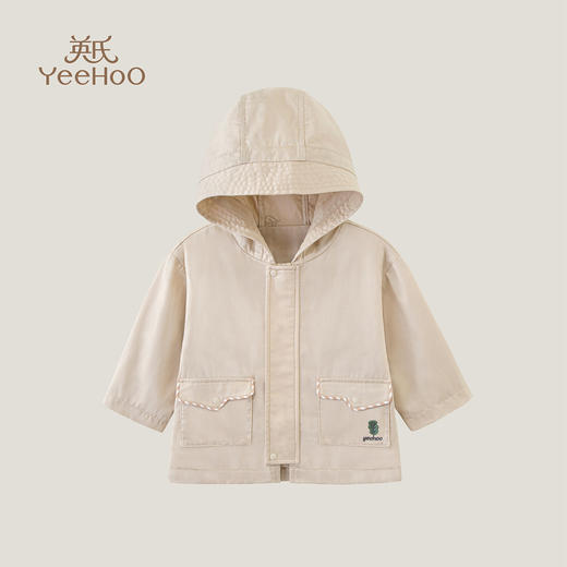 英氏男童轻薄风衣外套宝宝拉链衫衣2023春秋新款YRWGJ1P197A 商品图0