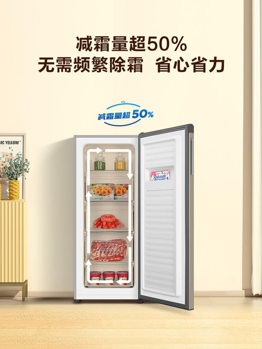 海尔193升小冰柜家用商用小型冷冻冰柜微霜立式冷柜抽屉囤货 商品图0