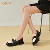 Safiya/索菲娅 新潮小众2023春季新款设计感方头粗跟拼色乐福鞋 SF31112037 商品缩略图1