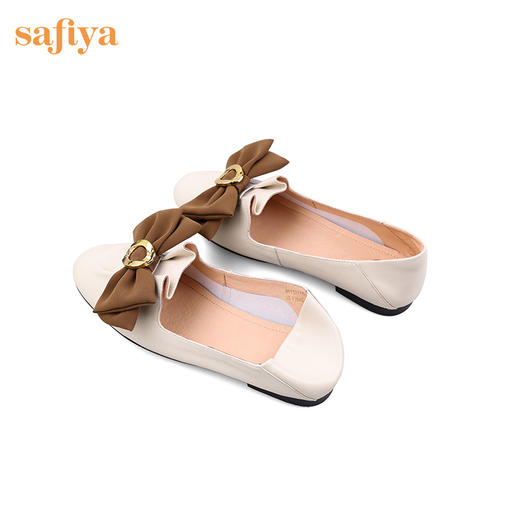 Safiya/索菲娅 莫奈的花园2023春季新款少女蝴蝶结软底羊皮单鞋 SF31112116 商品图8