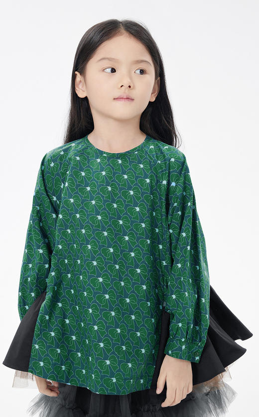 JNBY  23年春款  细沙拼接设计长袖衬衣  1N1212830 商品图3