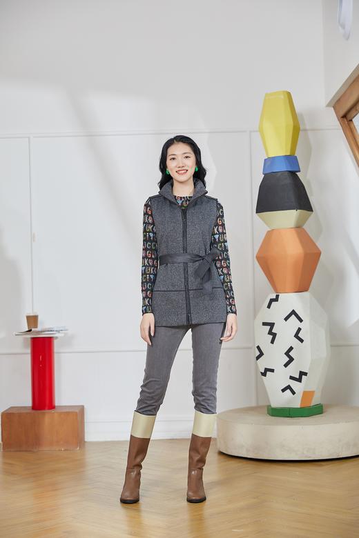 奇威 【凉感 黑科技】凉爽冰氧吧牛仔裤 【健康 护肤】抗菌 消臭脚口须边休闲裤0DB02029 商品图8