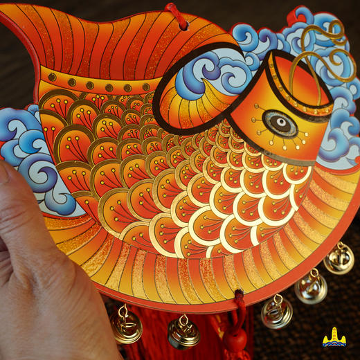 福人福地新年家居装饰吉祥鱼挂件 商品图1