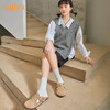 Safiya/索菲娅 复古一脚蹬2023年春季新款软底休闲外穿勃肯半拖鞋 SF31110144 商品缩略图2