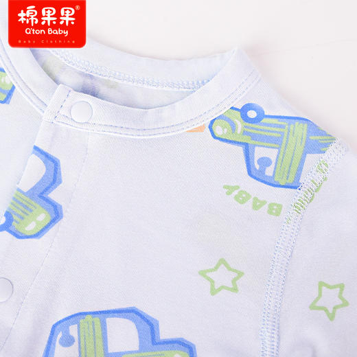 棉果果商场同款春季新品男童兰精莫代尔超柔舒适弹力大59-73码偏襟蝴蝶哈衣连体衣M111726423094 商品图1