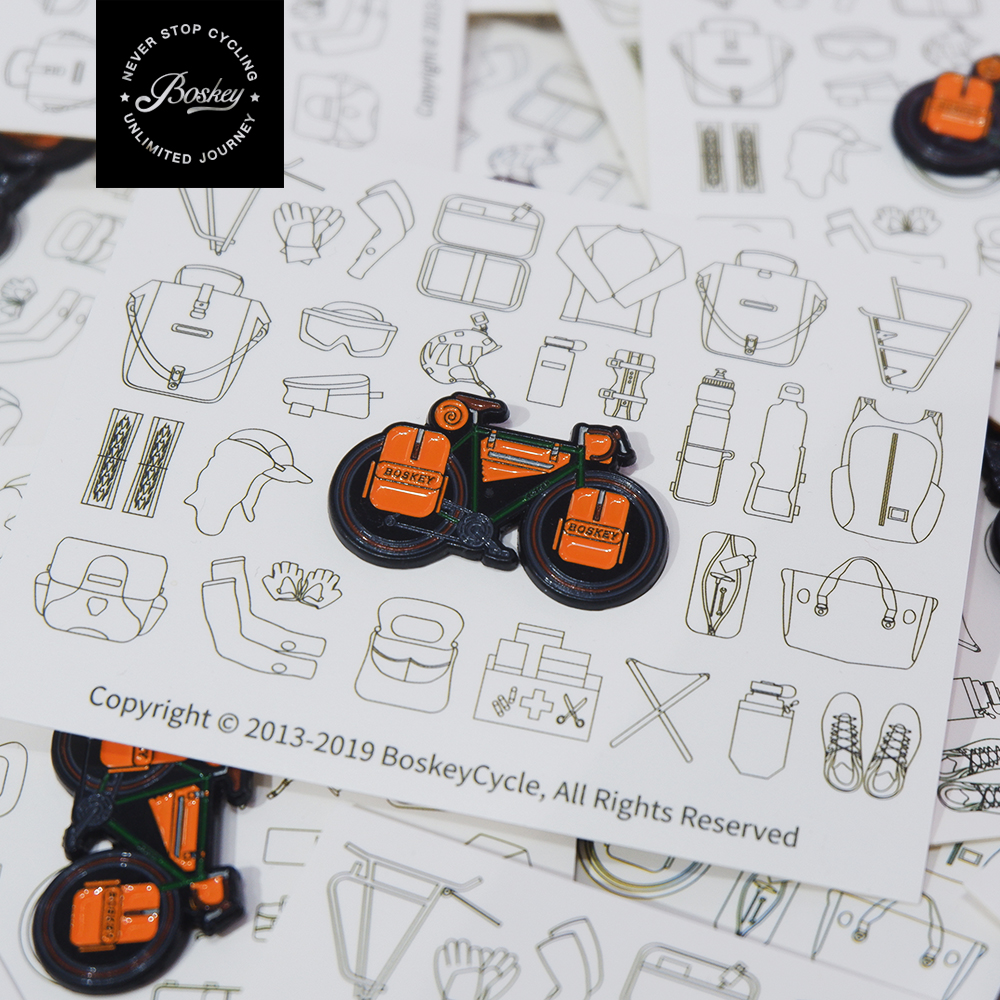 BOSKEY No.21 ins 自行车旅行 原创 服装 个性 胸针徽章 配饰周边