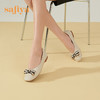 Safiya/索菲娅 2023年春季新款浅口软底蝴蝶结气质低跟休闲单鞋 SF31111142 商品缩略图5