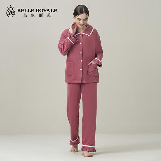 皇家丽美睡衣女士冬季澳洲绒加绒珊瑚绒家居服冬天JJT9795 商品图2