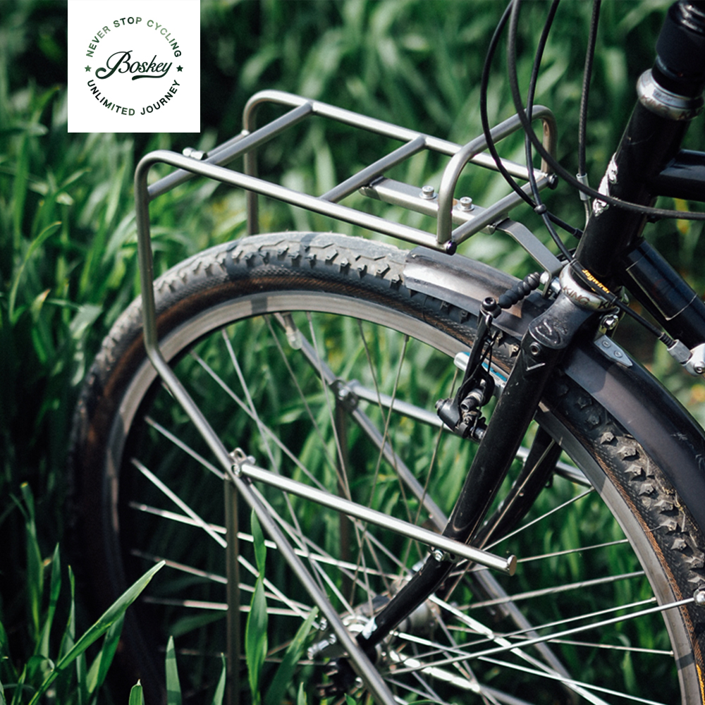 不死骑BOSKEY 不锈钢前货架 700c 26寸碟刹通用 单车自行车前货架