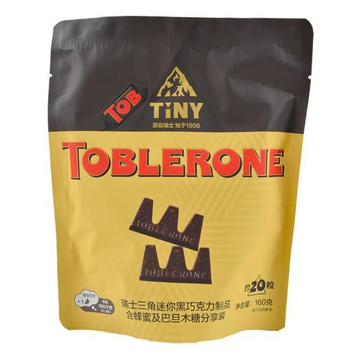 瑞士三角迷你黑巧克力制品含蜂蜜及巴旦木糖分享装160g 商品图0