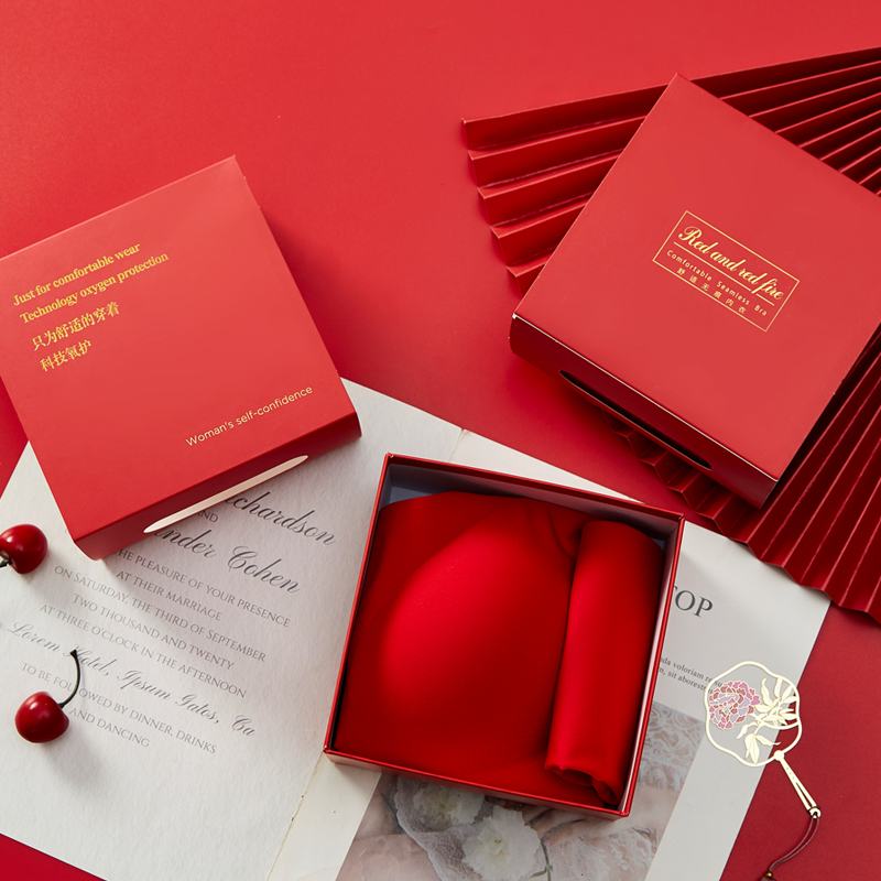 【喜事必备】本命年系列红内衣套装，好运连连，鸿运当当，内衣+内裤[内里喵]