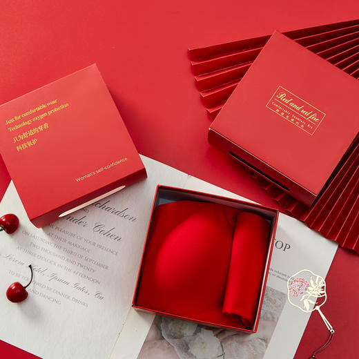 【喜事必备】本命年系列红内衣套装，好运连连，鸿运当当，内衣+内裤[内里喵] 商品图0