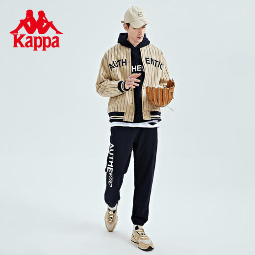 Kappa卡帕棒球服2022新款男运动卫衣经典条纹印花外套休闲开衫K0D12WK06 商品图3