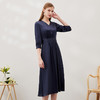 EITIE爱特爱春季新款优雅V领显瘦高腰连衣裙A2307117 商品缩略图1