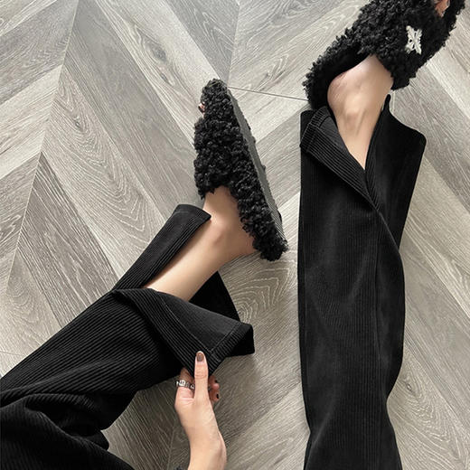 裁缝学苑AQ145 开叉雪尼尔阔腿裤纸样女装微喇叭拖地裤子服装打板 商品图4