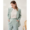 EITIE爱特爱春季新款时尚通勤职业显瘦纯色西装外套女中款6903610 商品缩略图2