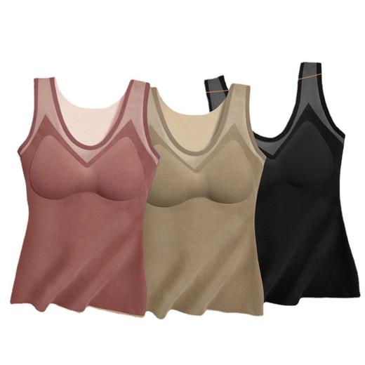 德绒背心女保暖内衣恒温加绒加厚打底衫女蕾丝性感保暖背心女马甲 商品图4