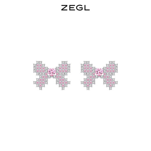 ZEGL设计师幻蝶心语系列蝴蝶结耳环女小众设计感高级耳钉秋冬耳饰 商品图1