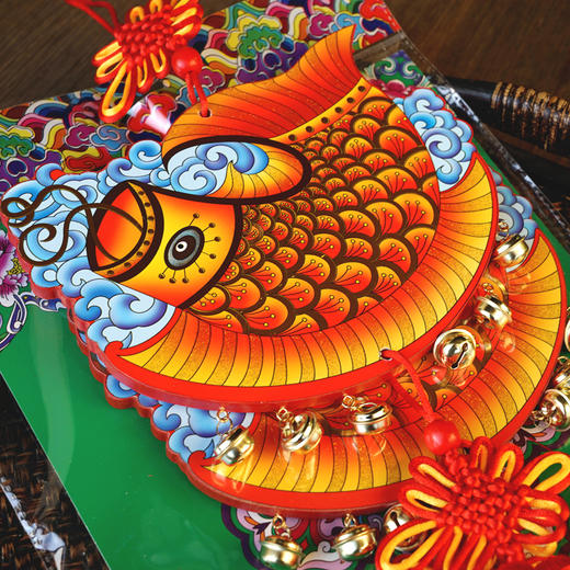 福人福地新年家居装饰吉祥鱼挂件 商品图0