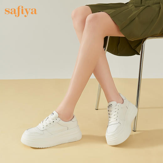 Safiya/索菲娅 2023年春季新款厚底增高透气网面休闲板鞋 SF31112036 商品图5
