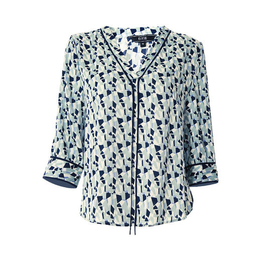 EITIE爱特爱春季新款五分袖印花宽松小上衣6913606 商品图5