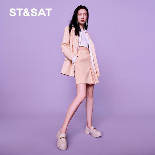 星期六竹节扣厚底乐福鞋SS31111220 商品图1