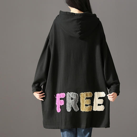 裁缝学苑AX34 卫衣纸样女装新款连帽中长款长袖上衣外套衣服样板 商品图3