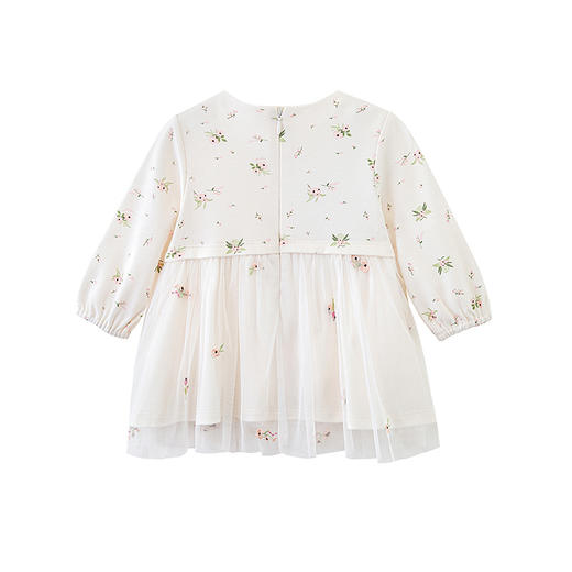 英氏裙子春季女童连衣裙23新款洋气公主碎花长袖纱裙YRLAJ1P173A 商品图1