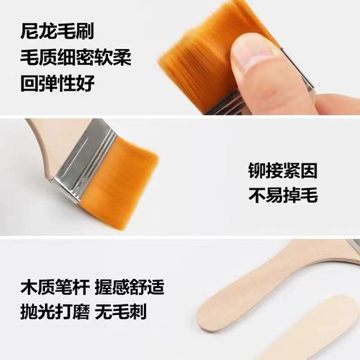 尼龙板刷水粉丙烯画笔刷油画板刷子油漆刷1-12号软毛尼龙毛刷子不掉毛清洁除尘小毛刷子烧烤刷子1把 商品图1