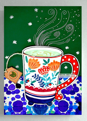 《桌布上的小茶杯》【自动发货：下单后，点击手机短信中收到的链接，即可获取文件下载的链接；如有任何问题，可添加客服微信hm33268获得帮助】